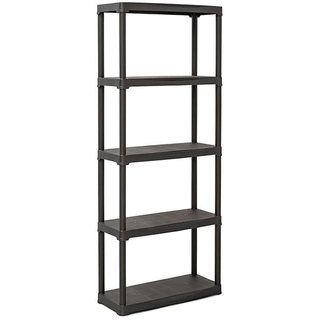 1x PTR Plastic Shelving - 1760mm High - 20kg - Charcoal