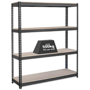 1x CRW Industrial Shelving - 1800mm High - 500kg - Grey