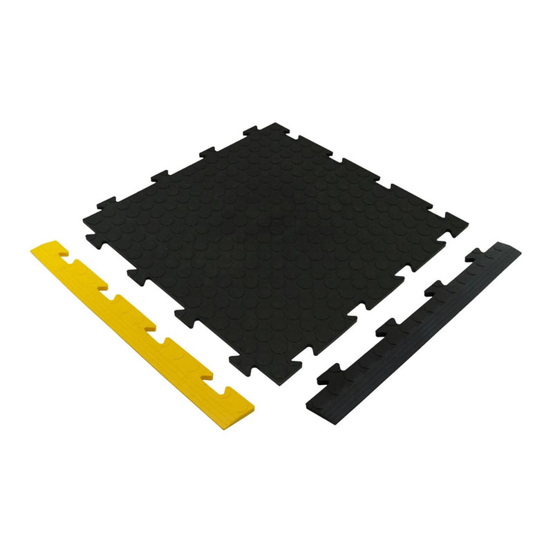 Interlocking Floor Tiles Kit (PVC) - Checker Plate Surface