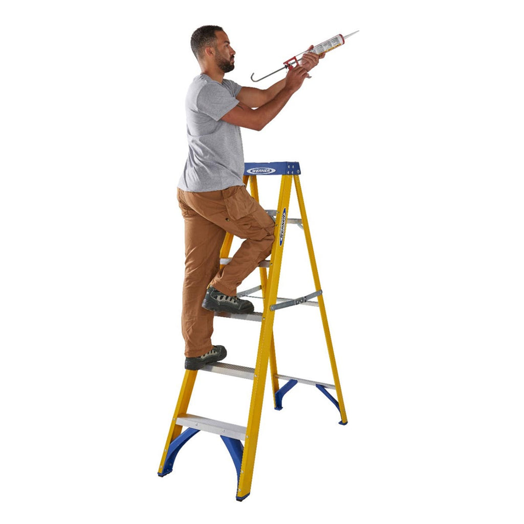 Werner Fibreglass Swingback Step Ladders 6 Sizes Tufferman